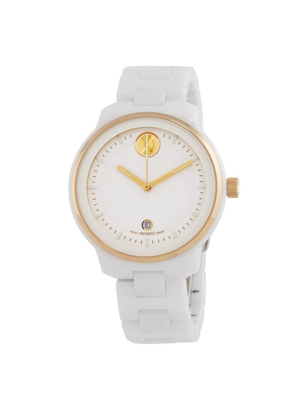 NWT Movado BOLD Verso Quartz White Dial Unisex Watch